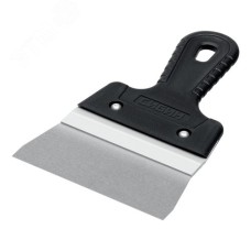 Шпатель усиленный фасадный нержавеющий, алюминиевая направляющая, 150 мм, 1к ручка