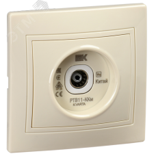 KVARTA Розетка TV проходная РТВ11-ККм кремовый GENERICA