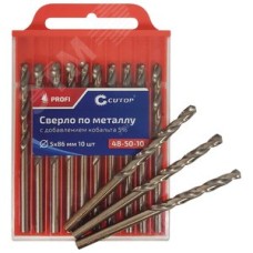 Сверло по металлу Cutop Profi с кобальтом 5%, 2.3X53 мм (10 шт)