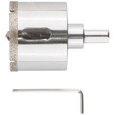 Коронка кольцевая по керамограниту, камню и кафелю алмазная с центровочным сверлом 50х67 мм