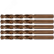 Сверла по металлу HSS с добавкой кобальта 5% Профи 10,0 мм (5 шт)