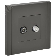 FORTE&PIANO Розетка двойная TV+SAT FP338 серый IEK