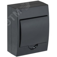 Корпус модульный пл. нав. ЩРН-П-6 черный IP41