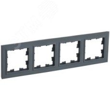 BRITE Рамка 4 поста РУ-4-БрГ графит