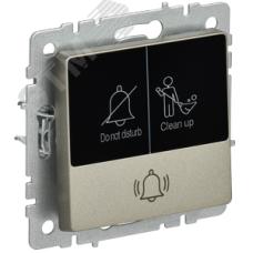 BRITE Кнопка звонка с индикацией для отелей 10А ВС10-1-9-БрШ шампань IEK