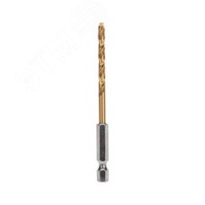 Сверло по металлу, 4,2 мм, Р6М5, ТИТАН, шестигранный хвостовик (1 шт. в упаковке) DIN 338