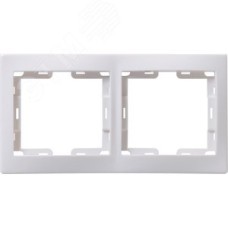 KVARTA Рамка 2-местная горизонтальная РГ-2-КБ белый GENERICA