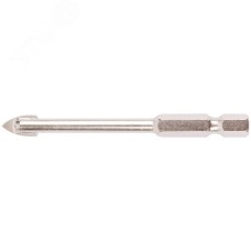 Сверло по кафелю, шестигранный U-хвостовик под биту 6 мм