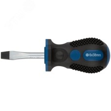 Отвертка ''Универсал'', CrV сталь, прорезиненная ручка, Профи 6х38 мм SL