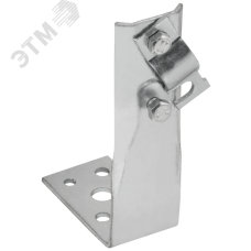 Держатель проводника круглого 6-10 мм винтовой угловой h 60 мм оцинкованная сталь