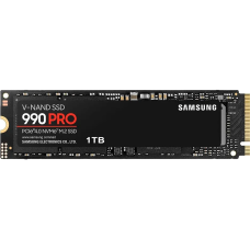 Твердотельный накопитель/ Samsung SSD 990 PRO, 1000GB, M.2(22x80mm), NVMe 2.0, PCIe 4.0 x4, V-NAND TLC, R/W 7450/6900MB/s, IOPs 1 200 000/1 550 000, DRAM buffer 1024MB, TBW 600, DWPD 0.33, with Heatsink (12 мес.)