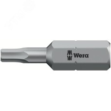 Бита под внутренний шестигранник 840/1 Z Hex-Plus вязкая твердость хвостовик 1/4 C 6.3 3X25 мм