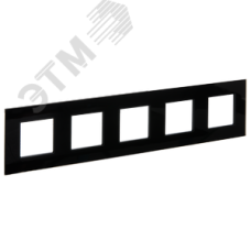 SKANDY Рамка 5-местная SK-F25Bl стекло черный IEK