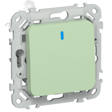 FLITE Выключатель 1-клавишный кнопочный с индикацией 10А ВС11-2-1-ФлФ фисташковый IEK