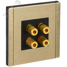 FORTE&PIANO Аудиорозетка 4-местная FP639M металл шампань IEK