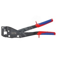 Просекатель для монтажа металлических профилей двуручный для соединения металлических листов для перегородок и подвесных потолков для коробчатых и угловых профилей толщиной макс 12 мм (2x06 мм) L-340 мм чёрные 2-компонентные рукоятки