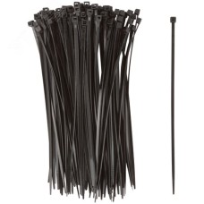 Хомуты нейлоновые для проводов, черные 100 шт.,  3,6х200 мм
