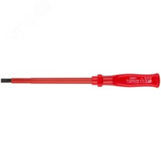 Отвертка изолированная 1000 В, CrV сталь, пластиковая ручка 6.5х150 мм SL