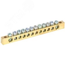 Шина PEN земля-ноль 6х9мм 12/2 (12групп/крепеж по краям)