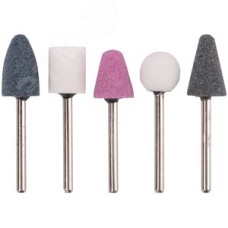 Шарошки абразивные по металлу, 5 шт, штифт 3 мм (малые)