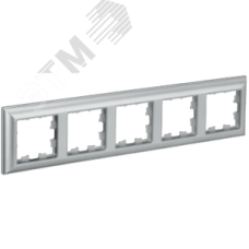 BRITE Рамка 5 постов РУ-5-Бр алюминий/алюминий IEK