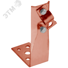 Держатель проводника круглого 6-10 мм винтовой угловой h 150 мм медь