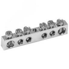 Шина PEN ''земля-ноль'' 6х9мм 6/1 Ni (6групп/крепеж по центру)