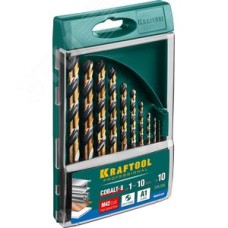Набор сверл по металлу HSS-Co(8%), сталь М42(S2-10-1-8) COBALT 10шт(1-10мм)