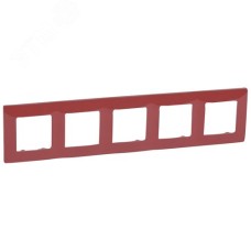Рамка 5-местная красный ETIKA
