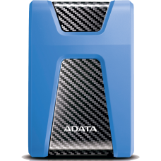 Внешний жесткий диск/ Portable HDD 2TB ADATA HD650 (Blue), Silicone, USB 3.2 Gen1, 121x81x21mm, 201g /3 года/