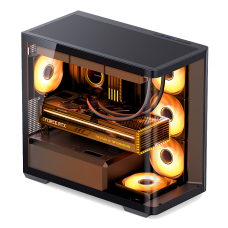 Корпус без блока питания/ Case JONSBO D300, Mini-Tower, TG, no fan, 2xUSB-A 3.2 + 1xUSB-C 3.2, mATX, mITX Black