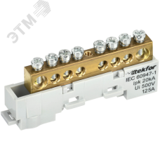 TEKFOR Шина L фаза неизолированная на универсальном держателе 8х12-8-Ср IEK