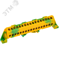 TEKFOR Шина PE земля в комбинированном DIN-изоляторе Стойка 6х9-17-ЖЗ IEK