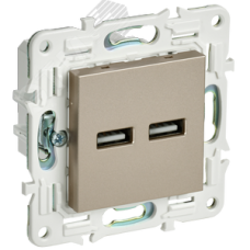 SKANDY Розетка USB A+A 3,1А SK-R15Sh шампань IEK