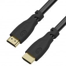 GCR Кабель Premium 2.0m HDMI 2.0, Ultra HD 4K60Hz HDR 4:2:0, 3D, 18.0 Гбит/с, черный, медь, 28/26 AWG, 3 Х экран с армированием