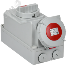 Розетка с механической блокировкой ССИ-824 32А-6ч/380В 3P+PE IP67 IEK