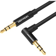Кабель Vention аудио Jack 3,5 mm M/Jack 3,5 mm M угол 90  - 1м Черный