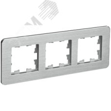 BRITE Рамка 3 поста РУ-3-1-Бр металл алюминий RE AL IEK