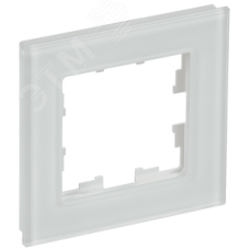 BRITE Рамка 1 пост РУ-1-2-Бр стекло белый матовый IEK