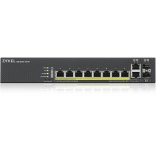 Коммутатор/ ZYXEL NebulaFlex Pro GS2220-10HP Hybrid L2 PoE+ Switch, 19 "rack, 8xGE PoE+, 2xCombo (SFP / RJ-45), 180W PoE Budget, Standalone / Cloud Management