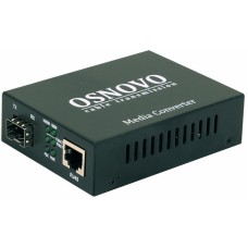 Медиаконвертер/ OSNOVO Гигабитный медиаконвертер, 1*10/100/1000Base-T, 1 x GE SFP (1000Base-X)