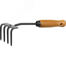 Грабли садовые ProLine 64х100х270 мм, 4-х зубые, деревянная ручка