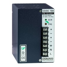 Блок питания/ OSNOVO Промышленный блок питания. DC12V, 10A (120W). Диапазон входных напряжений: AC195-265V
