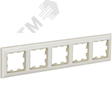 BRITE Рамка 5 постов РУ-5-Бр бежевый/жемчуг IEK
