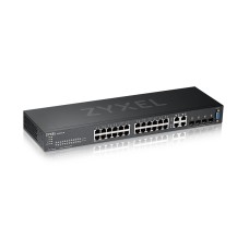 Коммутатор/ ZYXEL NebulaFlex Pro GS2220-28 Hybrid L2 Switch, rack 19 ", 24xGE, 4xCombo (SFP / RJ-45), silent, standalone / cloud management
