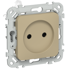 FLITE Розетка без заземления без защитных шторок безвинтовое крепление 10А РС01-1-ФлХ хаки IEK
