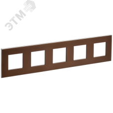 SKANDY Рамка 5-местная SK-F35Br металл шоколад IEK