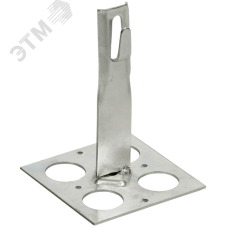 Держатель проводника круглого 6-8 мм для плоской кровли h 90 мм нержавеющая сталь