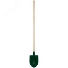 Лопата штыковая с ребрами жесткости, с деревянным черенком 190х350х1420 мм