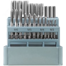 Метчики, легированная сталь Профи 21 шт., металлический кейс